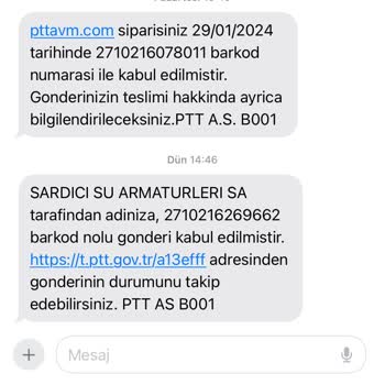 PTT Kargo 1 Haftadır Teslimat Yapmıyor.