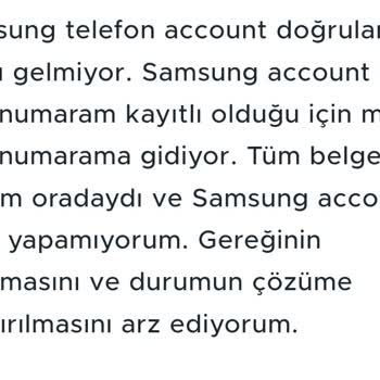 Samsung Telefon Samsung Account Numaram Güzel Değil