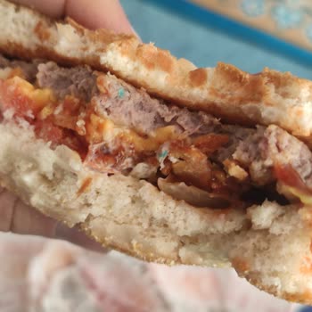 Burger King Hamburger Kokusu Ve İçinde Çıkan Yeşil Kötü Şey