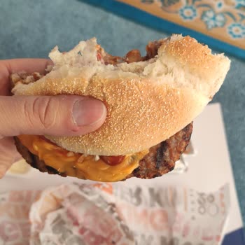 Burger King Hamburger Kokusu Ve İçinde Çıkan Yeşil Kötü Şey