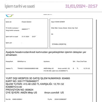 Amzn Mktp Us Amazon.com/bill Us 413 USD Bilgim Olmadan Para Çekimi