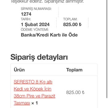 Sandiavet.com'dan Siparişim Hakkında Bilgi Alamıyorum