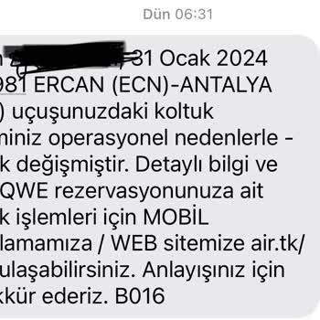 Türk Hava Yolları Mağduriyeti