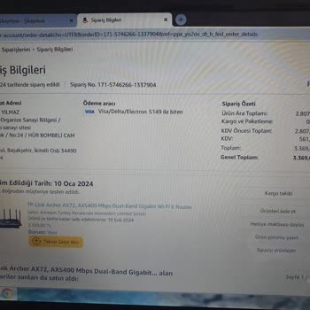 Satın Alınan TP Link Ürün