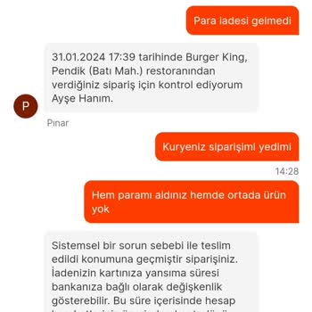 Migros Yemek Siparişimin Ulaşmadığı Halde Teslim Edildi Denmesi.