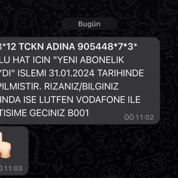 Vodafone Bilgim Dışında Hat Açma