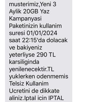 Türk Telekom Paket Fiyat Değişikliği Bilgilendirilmemesi
