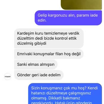 Nowan Store Ürün Lekeli Geldi Ve Satıcı Saygısız Davrandı