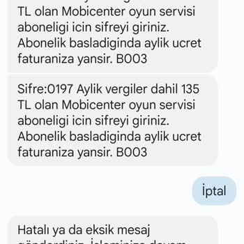 Vodafone Mobicenter Oyun Aboneliği İptali