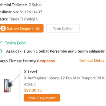 Trendyol Hatalı Ekran Koruyucu Gönderildi, İade Alınmıyor.