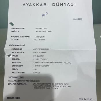 Skechers Char Arch Fit Dawson Şikayet