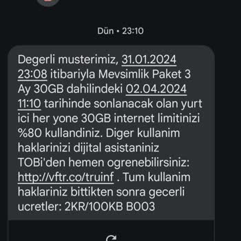 Vodafone İnternetim Çok Çubuk Bitiyor.