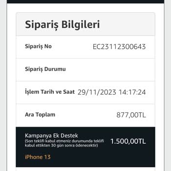 Amazon EasyCep Takas Kampanyası Ödenmiyor