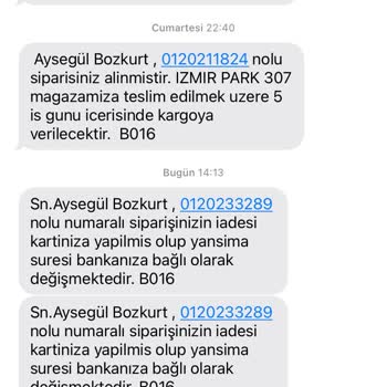 Watsons Sipariş İptal Edildi