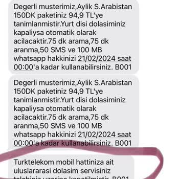 Türk Telekom Telekom Haksız Yere Yurt Dışında Faturama Borç Yansıtmıştır