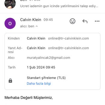 Calvin Klein Jeans Turkiye İade Sorunları