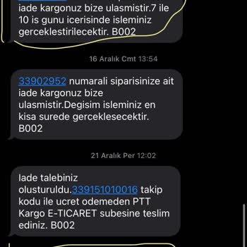 Sefamerve 1,5 Aydır İademi Yatırmadı!