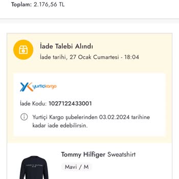 Boyner Online Gönderdiğim İade Dönüş Yok
