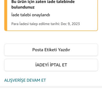 Amazon Hatalı Ürün Para İadesi