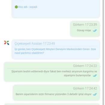 Çiçek Sepeti Kargoları Bir Türlü Getirememe Ve Hizmet Kötülüğü