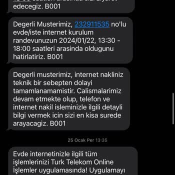 Türk Telekom İnternet Nakli Başvurum Sürekli İptal Ediliyor
