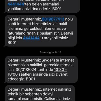 Türk Telekom İnternet Nakli Başvurum Sürekli İptal Ediliyor