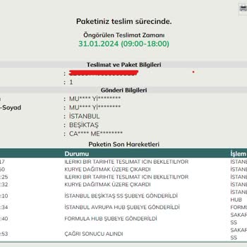 UPS Türkiye Kargodaki Ürünümün Gelmemesi