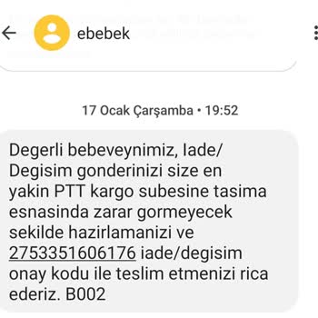 Ebebek İade Parasını Yatırmıyor