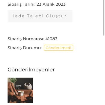 Vina Seramik Kargom Hakkında Bilgi İstiyorum