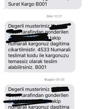 Sürat Kargo Kargom 2 Gündür Dağıtımda Hala Gelmedi İlgilenin Lütfen