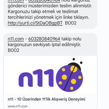 Yurtiçi Kargo Sevkiyat İptal Mesajı