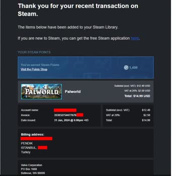 Yapı Kredi'nin Steam'den Yaptığım Alışverişi Türk Lirası'na Çevirmesi