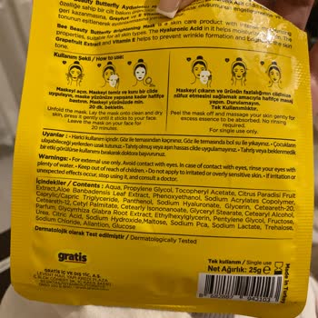 Gratis'ten Aldığım Bee Beauty Maske Boş Çıktı