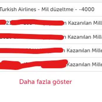 THY Miles And Smiles Millerim Sebepsiz Yere Silinmiş