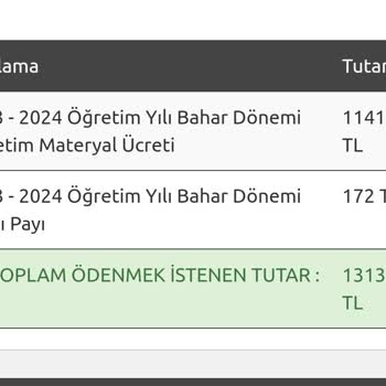 Anadolu Üniversitesi AÖF Tek Ders 1313 Tl