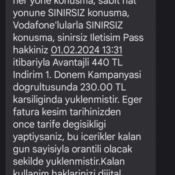 Vodafone Tarife Değişikliği Sonrası Fiyat Karmaşası