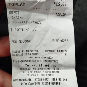 TCDD Trende Su 15 Lira