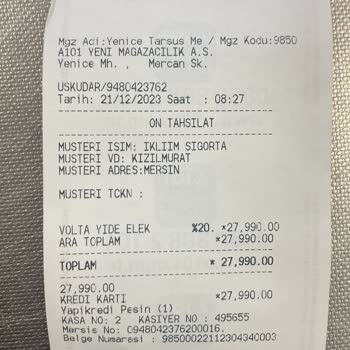 A101 Şikayet Aldığım Ürünü Teslim Alamadım