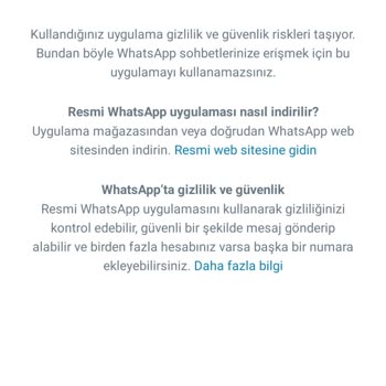 WhatsApp Sıkıntısı!