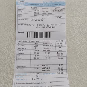 Kayseri Büyükşehir Belediyesi KASKİ Su Faturası Şikayetim