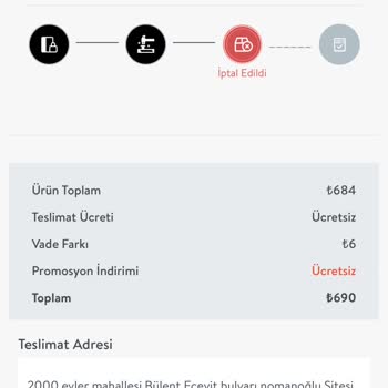 Vivense Hem Paramı Peşin Kullandı Hem Ürünü İptal Etti İade Etmedi