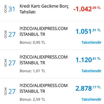 Aliexpress 2878.17 Liralık İptal Edilen Alışverişin Geri İadesi Yapılmadı