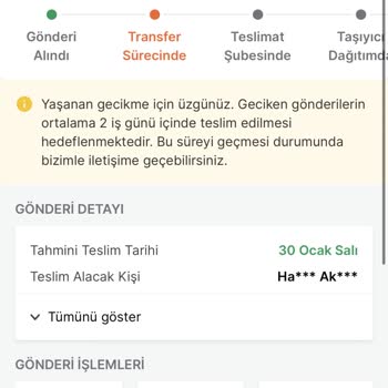 Trendyol Express Trendol Express Kargo Teslimatımı Geciktirdi