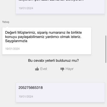 Yataş Geciken Ve Gönderilmeyen Kargo