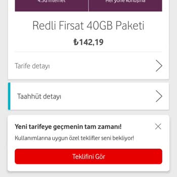 Vodafone Red Fahiş Fiyat