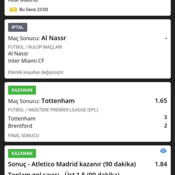 Bets10 Kuponumdan Maçları Sildi