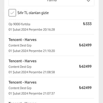 Tencent Games Türkiye Vodafone Tencent Games Tarafından Haberim Olmadan Yaşadığım Mağduriyet