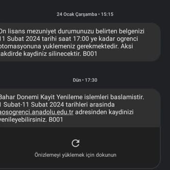 Anadolu Üniversitesi AÖF Kayıt/Ders Ekle Sil Sorunu