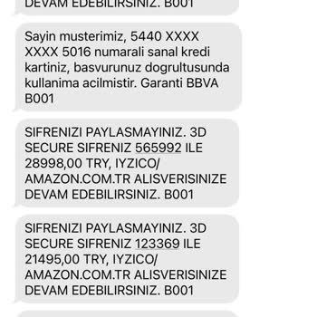 Iyzico/amazon.com.tr Üzerinden Kredi Kartımdaki Şüpheli İşlem