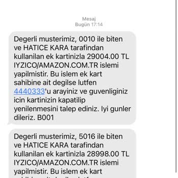 Iyzico/amazon.com.tr Üzerinden Kredi Kartımdaki Şüpheli İşlem
